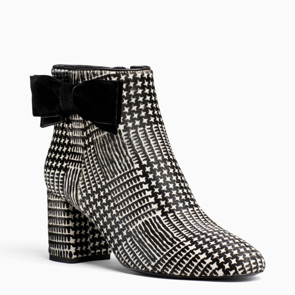 kate spade Shoes - NWT kate spade  Harlie Houndstooth Bow Block Heel